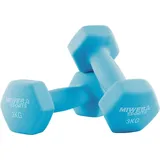 Miweba Sports Kurzhantel Gymnastikhanteln NKH100 - 9 Gewichtsklassen, (Set, Hanteln, Kurzhanteln, Gymnastikhanteln, Hantelset), Aerobic Hantel Set Kurzhantel Fitnesshanteln Gewichte bunt 2 x 3,0 kg