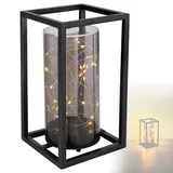 bmf-versand Solarleuchte Garten Laterne 25cm Solarlampe Außen Leuchte Solar mit Pflegetuch