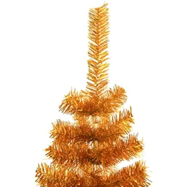 vidaXL Künstlicher Weihnachtsbaum mit Ständer Golden 150 cm PET