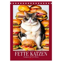 Calvendo FETTE KATZEN - Foodporn auf vier Pfoten (Tischkalender