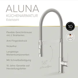 Lenz Aluna Küchenarmatur Edelstahl