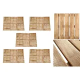 vidaXL Terrassenfliesen 30 Stk. 50×50 cm Braun Holz