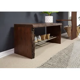 Massivmoebel24 Schuhbank Akazie 81 x 30 x 40 cm braun lackiert / braun