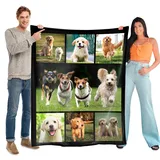 SearchI Personalisierte Geschenke Geburtstage Weihnachten für Männer und Frauen,Personalisierte Decke mit Foto,Weiche Fleece Fotodecke mit Eigenem Foto Name 127x152cm