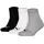 Puma Kinder Quarter Socken, 3er Pack - Plain Quarter 3P, Logos, einfarbig Schwarz/Weiß/Grau 27-30