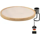 bremermann Zusatz-Pflanzenteller für Teleskop-Blumenregal aus Bambus (Grau)