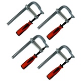 Vago-Tools 4 Stück Profi Ganzstahl Schraubzwinge 300 x 120 mm Tischzwinge Zwingen