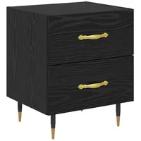 VidaXL Nachttisch Schwarze Eiche 40 x 35 x 47,5