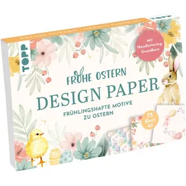 Frechverlag Design Paper Frohe Ostern A5 Scrapbooking 75 feste Motivpapiere in 25 Designs mit Handlettering-Grundkurs