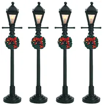 Lemax Gas Lantern Street Lamp Set von 4
