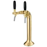 ich-zapfe Schanksäule goldfarben 2-leitig, elegant, "Topp-Qualität!" (Paketpreis)