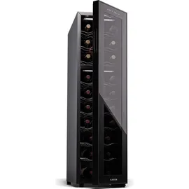 Klarstein Shiraz 27 Duo Weinkühlschrank 2 Zonen Getränkekühlschrank Klein, Kleiner Weinschrank, Wein-Kühlschrank Klein mit Glastür, Indoor/Outdoor Flaschenkühlschrank, Wine Fridge, Flaschen 5-18 °C Touch