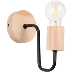 Wandlampe Timbo Holz natur schwarz E27