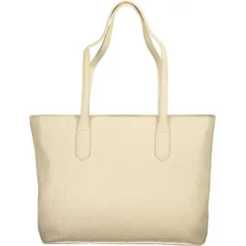 Valentino Pansy Shopper Polyurethan Ecru