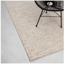 rug n' roll Wollteppich 2-Seitiger Skandi, modern, flachgewebe, strapazierfähig, handgewebt, Rechteckig beige 110 cm x 170 cm