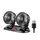 Sans marque Auto Ventilator 360° Drehung Doppellüfter Klein Ventilator, Kraftvoll Leise USB Mini Ventilator 2 Geschwindigkeit Camping Ventilator mit 5 Geschwindigkeitsstufen, Usb-aufladbar, Starker Luftstrom, 360°-drehung für Zuhause, Schlafzimmer