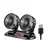 Sans marque Auto Ventilator 360° Drehung Doppellüfter Klein Ventilator, Kraftvoll Leise USB Mini Ventilator 2 Geschwindigkeit Camping Ventilator mit 5 Geschwindigkeitsstufen, Usb-aufladbar, Starker Luftstrom, 360°-drehung für Zuhause, Schlafzimmer