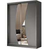 masseno Schwebetürenschrank VOCE 160 x 216 x 61 cm Grau