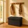 Relaxdays Sitzbank Truhenbank Dunkelgrau 76 x 38 x 38 cm