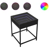 vidaXL Nachtschrank mit Infinity-LED 40 x 40 x 51 cm Schwarz