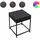vidaXL Nachtschrank mit Infinity-LED 40 x 40 x 51 cm Schwarz