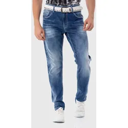 Slim-fit-Jeans CIPO & BAXX "Jeans", Herren, Gr. 36, Länge 34, blau, 98% Baumwolle;2% Elasthan, unifarben, casual, slim fit lang, Jeans, in Slim-Fit