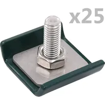 vidaXL Gittermattenverbinder 35 x 1 cm Grün/Stahl