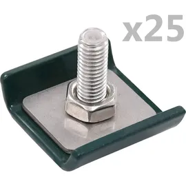 vidaXL Gittermattenverbinder 35 x 1 cm Grün/Stahl