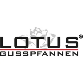 Lotus Gusspfanne - Flachpfanne Ø 24cm, Boden 18,5cm, Höhe 5,1cm mit Deckel