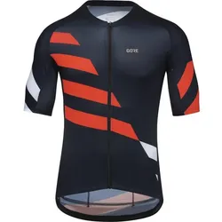GORE WEAR Herren Shirt Spirit Signal Chaos Trikot, orbit blue/fireball, S