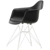 Vitra - Eames Plastic Armchair DAR RE, weiß / tiefschwarz (Filzgleiter weiß)