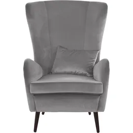 Home Affaire "Sallito, Ohrensessel, TV-Sessel", grau, B:76cm H:109cm T:85cm, Struktur Hahnentritt (67% Polypropylen, 33% Polyester);Samtoptik (100% Polyester);Fellimitat (100% Polyester);Samtcord (92% Polyester, 8% Polyamid);Struktur (100%