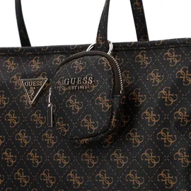 GUESS Shopper Power Play II Large Tech Tote Brown Logo