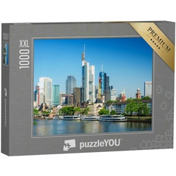 puzzleYOU Puzzle Puzzle 1000 Teile XXL „Skyline von Frankfurt am Main, Hessen“, 1000 Puzzleteile, puzzleYOU-Kollektionen Skyline Frankfurt