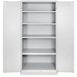 ADB Stahlschrank 40956 lichtgrau 92,0 x 42,0 x 195,0 cm, aufgebaut