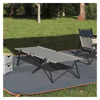 vidaXL Feldbett Klapp Schlafbett Grau