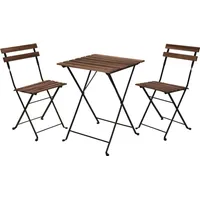 PROGARDEN Bistro-Set 3-tlg. Schwarz