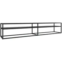 VidaXL TV-Schrank Schwarz 220x40x40,5 cm Hartglas