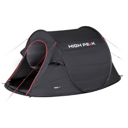 Wurfzelt HIGH PEAK "Pop up Zelt Vision 3" Zelte Gr. B/H/L: 180 cm x 100 cm x 235 cm, schwarz Wurfzelte Zelte