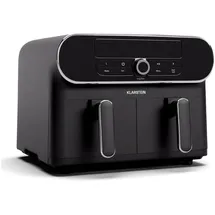 Klarstein AuraAir Color Touch Dual Heißluftfritteuse Schwarz/Silber
