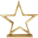 Trendline Trend Line Holzstern 41 x 6,5 x 40,5 cm Figur
