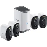 Baseus N1 Plus Outdoor 2K 4-Cam Kit S0TY012131 WLAN IP-Überwachungs-Set 4er Set 2304 x 1296 Pixel