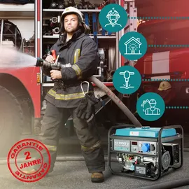 K&S Könner&Söhnen LPG/Benzin-Generator K&S Könner&Söhnen KS 9000E G der DUAL FUEL,notstromaggregat 6500 W,Hand-/Elektroanlass,1x16A, 1х32 (230 V),12V stromerzeuger mit (AVR),stromaggregat, Kurzschlussschutz