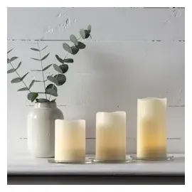 MARELIDA LED Kerzenset Wave 3 St. creme