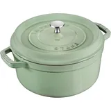 Staub Cocotte 28 cm rund salbeigrün