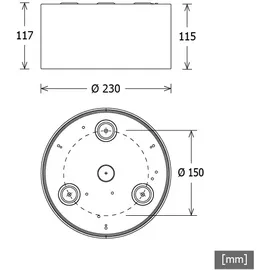 LTS Licht & Leuchten LED-Anbaudownlight VTFM-A101,840/DALIws