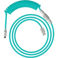 Kingston HyperX USB-C Coiled Cable - Hellgrün / Weiß