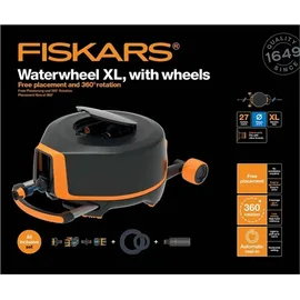 Fiskars Waterwheel XL Schlauchwagen 27 m schwarz, orange