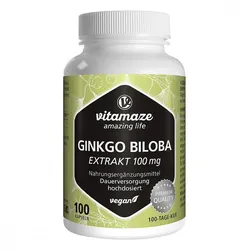 Ginkgo Biloba 100 mg hochdosiert vegan Kapseln