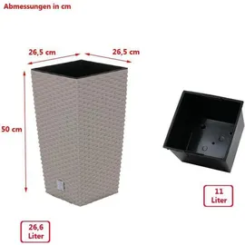 Prosperplast Rato Square 26,5 x 26,5 x 50 cm braun